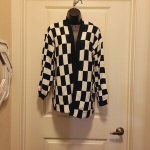 Black & White Checkard Boutique Cardigan